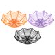 thumbnail image 5 of 3 cuencos multiusos para servir con forma de telaraña de PP para Halloween, en naranja, negro y morado, para decoración de fiestas., 5 of 8