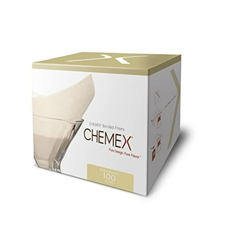 Chemex Natural Coffee Filters, Square, 100ct - Exclusive Packaging