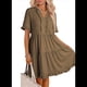 thumbnail image 2 of Vestido Informal de Mujer con Cuello en V, Corta, Corte A y Volantes, Color Caqui, Talla XL, 2 of 5
