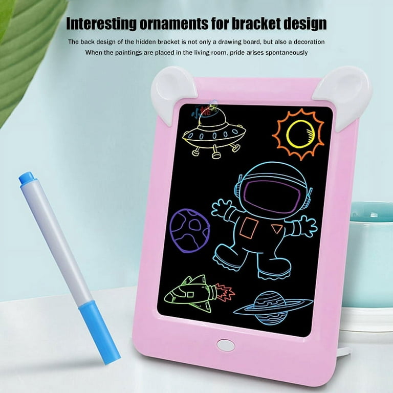 Writing and Drawing Board Doodle Board Toys LED Writing Tablet with Stylus Smart LED Smooth Writing Portable Colorful Drawing Accessories Writing