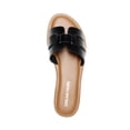 thumbnail image 3 of Sandalias tipo slide para mujer DREAM PAIRS negras talla 9.5 planas, 3 of 8