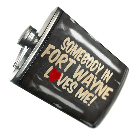 

NEONBLOND Flask Somebody in Fort Wayne Loves me Indiana