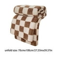 thumbnail image 3 of Fasiaou Buffalo Check Fleece Throw Blanket | Checkered Plaid Flannel Blanket | Soft Velvet Lightweight Microfiber Blanket for Couch Sofa | 50x60 Inches Coffee, 3 of 9