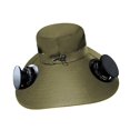 thumbnail image 2 of Sombrero con ventilador solar para exteriores, sombrero tipo cubo para el sol, gorra de pescador con protección solar ajustable. Gris oscuro, 2 of 9
