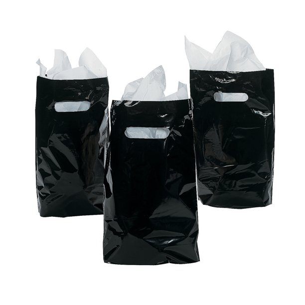 Black Plastic Bags (50Pc) Party Supplies 50 Pieces