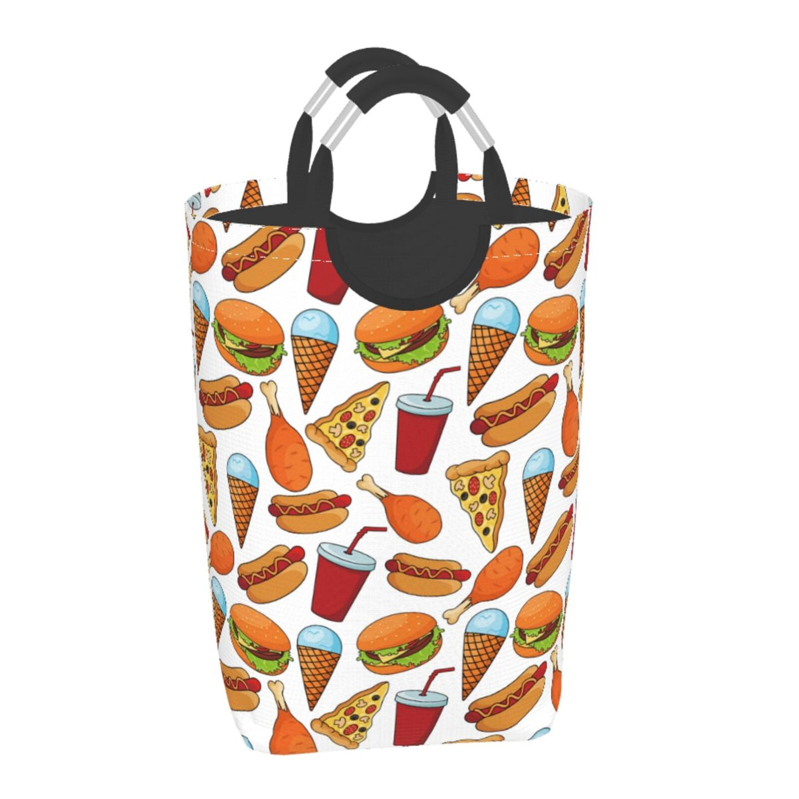 Picia Hot Dog Burger Laundry Basket With Handles Laundry Hamper Toys Storage Organizer Foldable Bucket Washing Bin Dirty Clothes Bag For Home Bathroom Bedroom Dorm