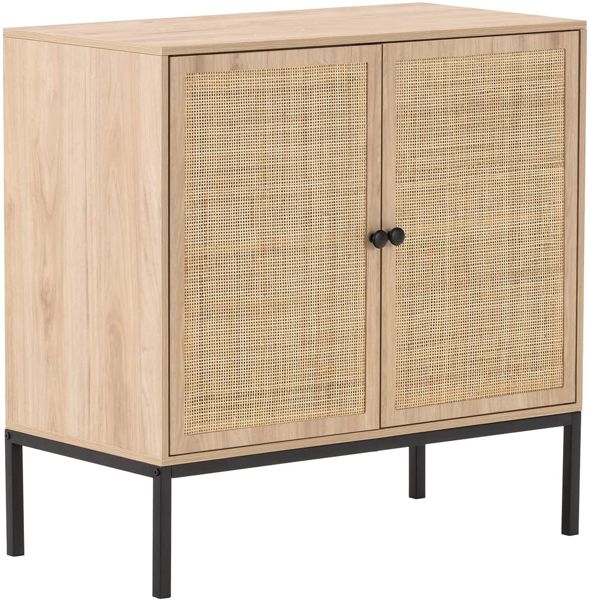 VIRUBI Entryway Storage Cabinet with Rattan Doors, Living Room Console ...