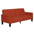 thumbnail image 5 of Better Homes & Gardens Porter Fabric Tufted Firm Futon, Paris Coral Linen, 5 of 23
