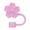 Pink, variant on Silicone Straw Topper for 30 and 40 Oz ,Cute Cherry Blossoms Cover Cap,Splash Proof Topper,Reusable Straw Cap Cover,10mm Drinking Covers,Black - One Size
