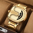 thumbnail image 1 of Relojes de hombre moda masculina doctorado oro relojes de hombre de moda en forma de U, 1 of 5