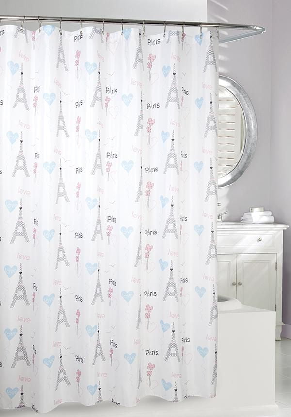 AMOUR PARIS SHOWER CURTAIN