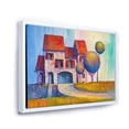 thumbnail image 3 of Designart 'A Red Roof House With In The Village' Modern Framed Canvas Wall Art Print, 3 of 5