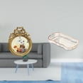 thumbnail image 2 of Marco de fotos redondo,Pequeño cuadro dorado vintage para la pared,Marco de fotos redondo decorativo de resina con ornamentos,Bandeja de almacenamiento,Bandeja rectangular para servir,ideal, 2 of 8