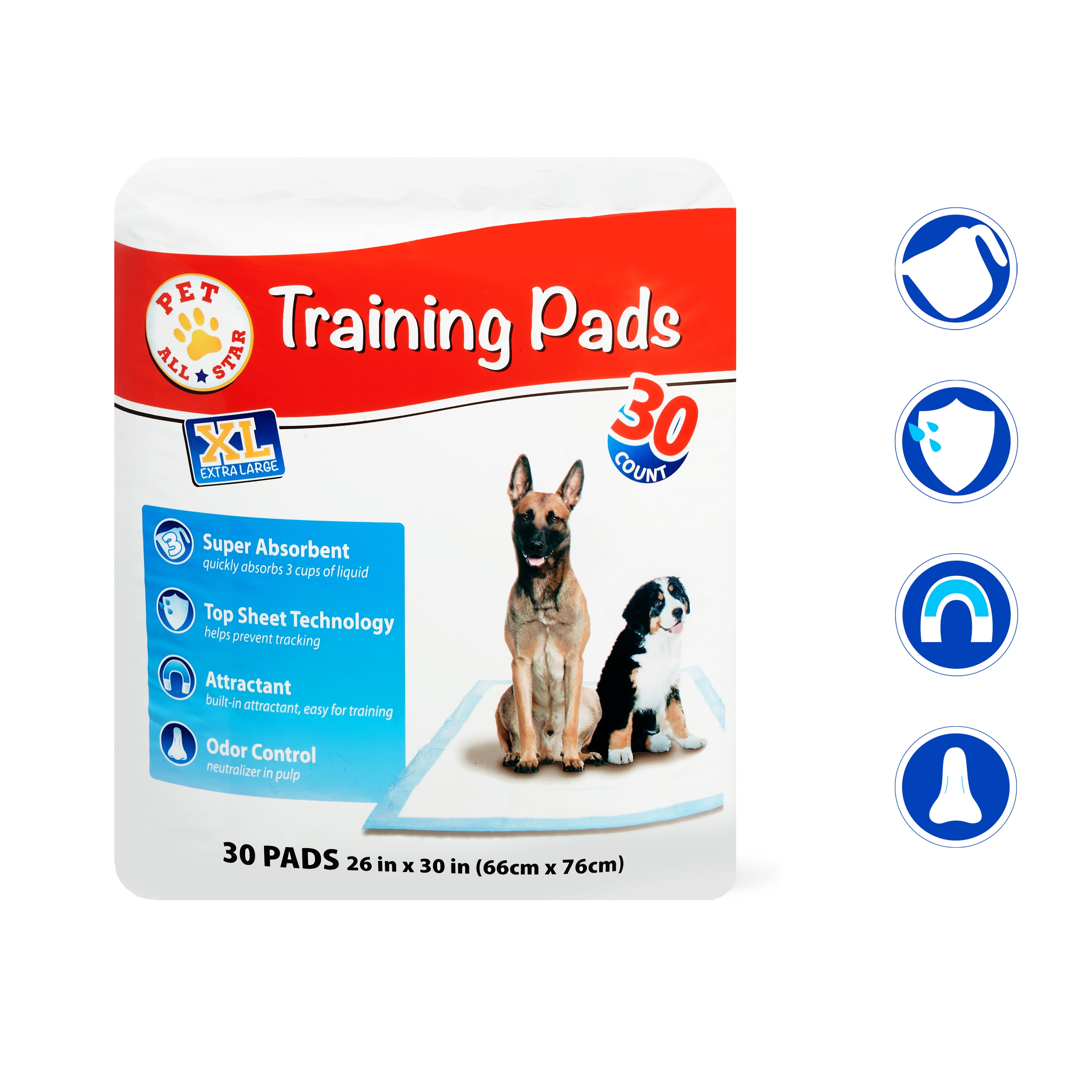 Pet All Star Xl Training Pads 26 In X 30 In 75 Count Walmart Com