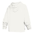 thumbnail image 3 of Women's Pressbox  White Kentucky Wildcats Faye Long Sleeve Hooded Slub T-Shirt, 3 of 3