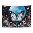thumbnail image 5 of COMIO Butterfly Tapestry, Blue Butterflies Wildflowers and Moon Star Tapestry for Bedroom, Rustic Insect Floral Tapestry for Bedroom Teen Wall Art for Living Room Dorm Home Decor, 30x40 Inches, 5 of 7