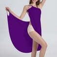 thumbnail image 4 of Ladies Sling Midi Dress Asymmetric Solid Color Slim Fit Backless Vacation Outfit, 4 of 8