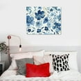 thumbnail image 4 of COMIO Flower Canvas Wall Art Blue Floral Canvas Painting Pictures for Gallery Wall Decor Butterfly Flies in Indigo Flowers Canvas Prints Artwork for Living Room Bedroom Home Wall Decorations, 4 of 4