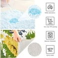 thumbnail image 4 of Dreamtimes Luxury Toilet Rugs U-Shaped 17.3"x13.4", Extra Soft and Absorbent Microfiber Bathroom Rugs, Non-Slip Toilet Bath Mat, Machine Wash Dry, Contour Bath Rugs for Toilet Base-Butterfly Sunflower, 4 of 4