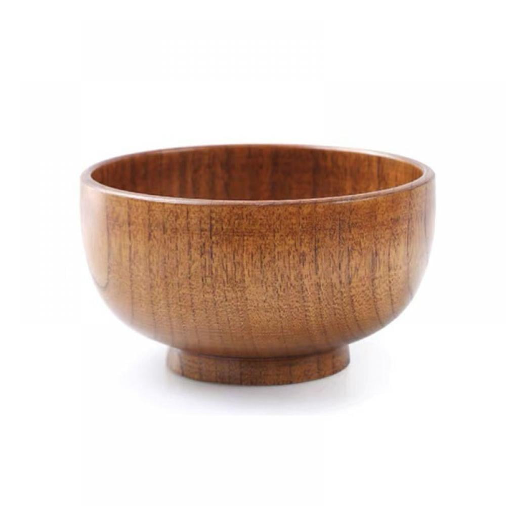 Japanese Style Wooden Salad Bowl Cutlery Household Basin Fruit Bowl Soup Bowl 