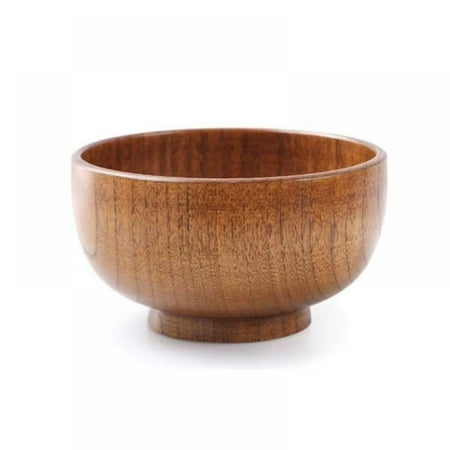 

Wisremt Quaint Tableware Creative-anti-hot Soup Bowl Chinese Wooden Bowl Round Bowl Special Bowl 15 * 8.4cm