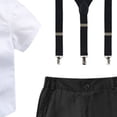 thumbnail image 6 of Boys formal Slim Fit Boy Shorts Set of 4 Pcs, Gentleman Wedding Outfits, formal Dress Set Red-A, 6 of 6