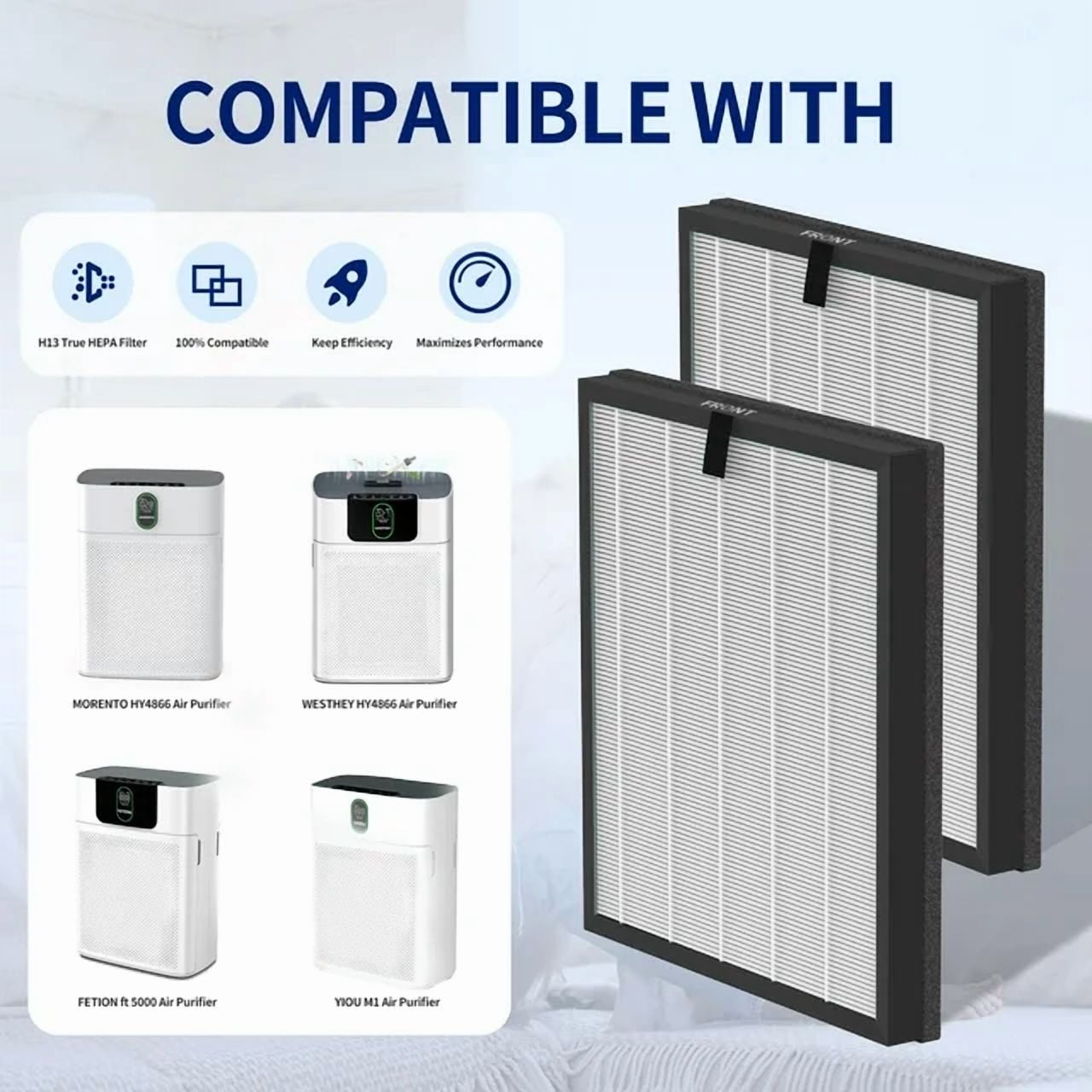 iSingoione HY4866 HEPA Replacement Filters - Thumbnail 2