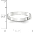 thumbnail image 6 of Primal Gold 14 Karat White Gold 3mm Lightweight Flat Band Size 7.5, 6 of 12
