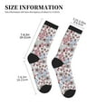 thumbnail image 3 of KLL Abstract Floral Print Cool Socks Men's Women's Crew Socks Funny Crazy Novelty Stockings, 3 of 7