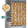 thumbnail image 3 of Fall Shower Curtain Maple Leaf Shower Curtains for Bathroom Buffalo Plaid Wood Grain Bath Curtains Sets for Autumn Thanksgiving Seasonal Bathroom Decor Polyester Fabric Waterproof 84 x 72 in, 3 of 6