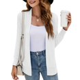 thumbnail image 3 of Women Casual Cardigan Sweater Front Open Long Sleeve Knitted Jacket with Pockets, 3 of 6