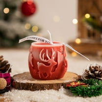 XYAIYT Aromatherapy Candle Christmas Tree Decorations Reindeer Pillar Wax with Subtle Clean Burn Long Lasting for Vacation Home Decor Festive Gatherings and Cozy Ambiance 2.6in Red