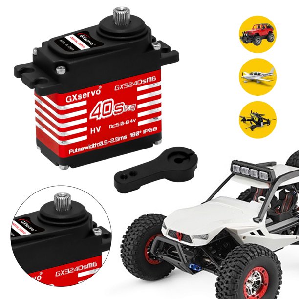 Servo Par 40KG Reutilizable para 1/12 1/10 1/8 RC Coche Crawler Robot Barco