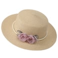 thumbnail image 2 of Mgmyaa Women French Style Pearl Flower Summer Bucket Hat Elegant Wide Brim Beach Vacation Cap Foldable Lightweight Sun Protection Headwear by Mgmyaa, 2 of 9
