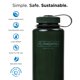 thumbnail image 2 of Botella de agua Nalgene monocromática sin BPA reciclada, 1 litro, jade, 2 of 7