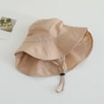 thumbnail image 5 of Toddler Baby Sun Hat Solid Color Unisex Kids Summer For Boys Girls Adjustable Beach Hats Age 1 7 Years Kids Sun Hat Bucket Hat for Boys Girls Summer Sun Protection, 5 of 8