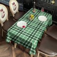Green Tablecloth Pattern Green and Black Checkered Pattern Waterproof Tablecloth, Rectangular ...