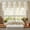Beige Linen, variant on Valance Curtains 16 Inches Long for Kitchen & Bathroom, Three-Tiered Ruffled Satin Texture, Romantic Princess Window , 52 W