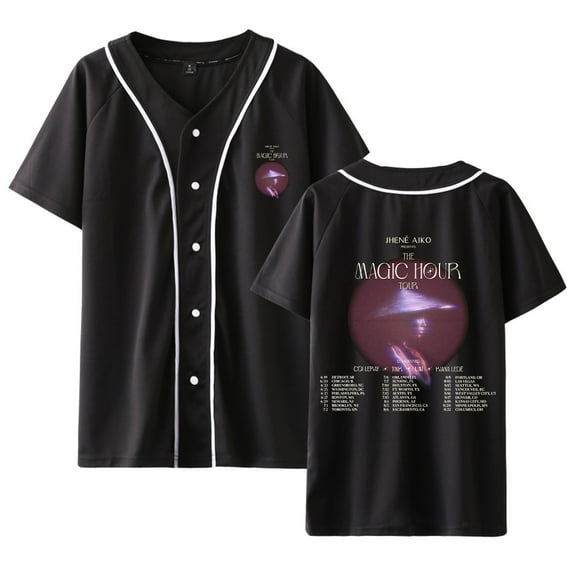 Jhene Aiko The Magic Hour Tour 2024 Jersey Unisex Casual Short Sleeve Shirt Baseball Jersey