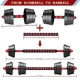 thumbnail image 3 of Set de mancuernas BCBIG de 40 lb con barra ajustable para gimnasio en casa, 3 of 7
