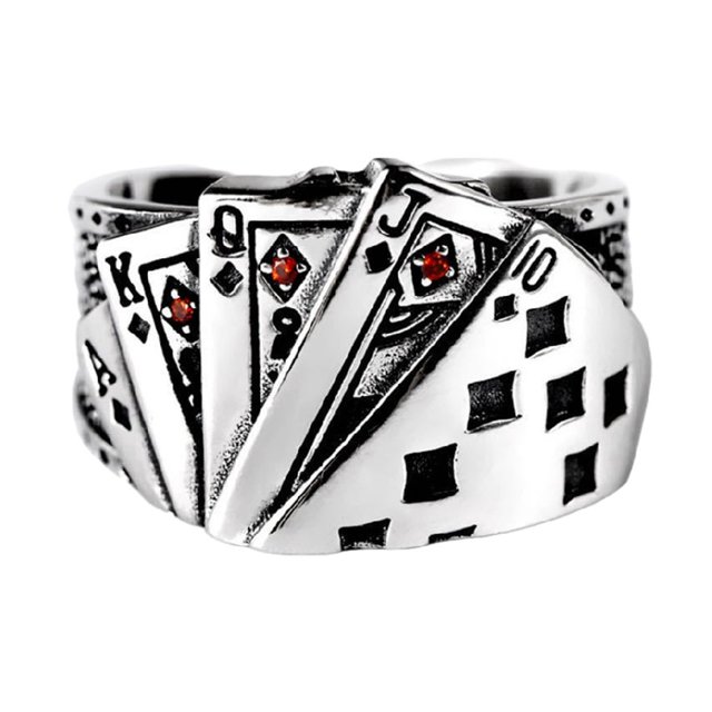 Minnieouse Anillo de dedo para mujer, pieza elegante y llamativa, anillos Punk Retro, anillos para mujer Ropa, zapatos y accesorios Miscelánea Rojo