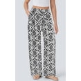 thumbnail image 3 of PRETTYGARDEN Womens Pants Elastic Waist Floral Lightweight Pants for Women Casual Wide Leg Pants Woman, 3 of 7