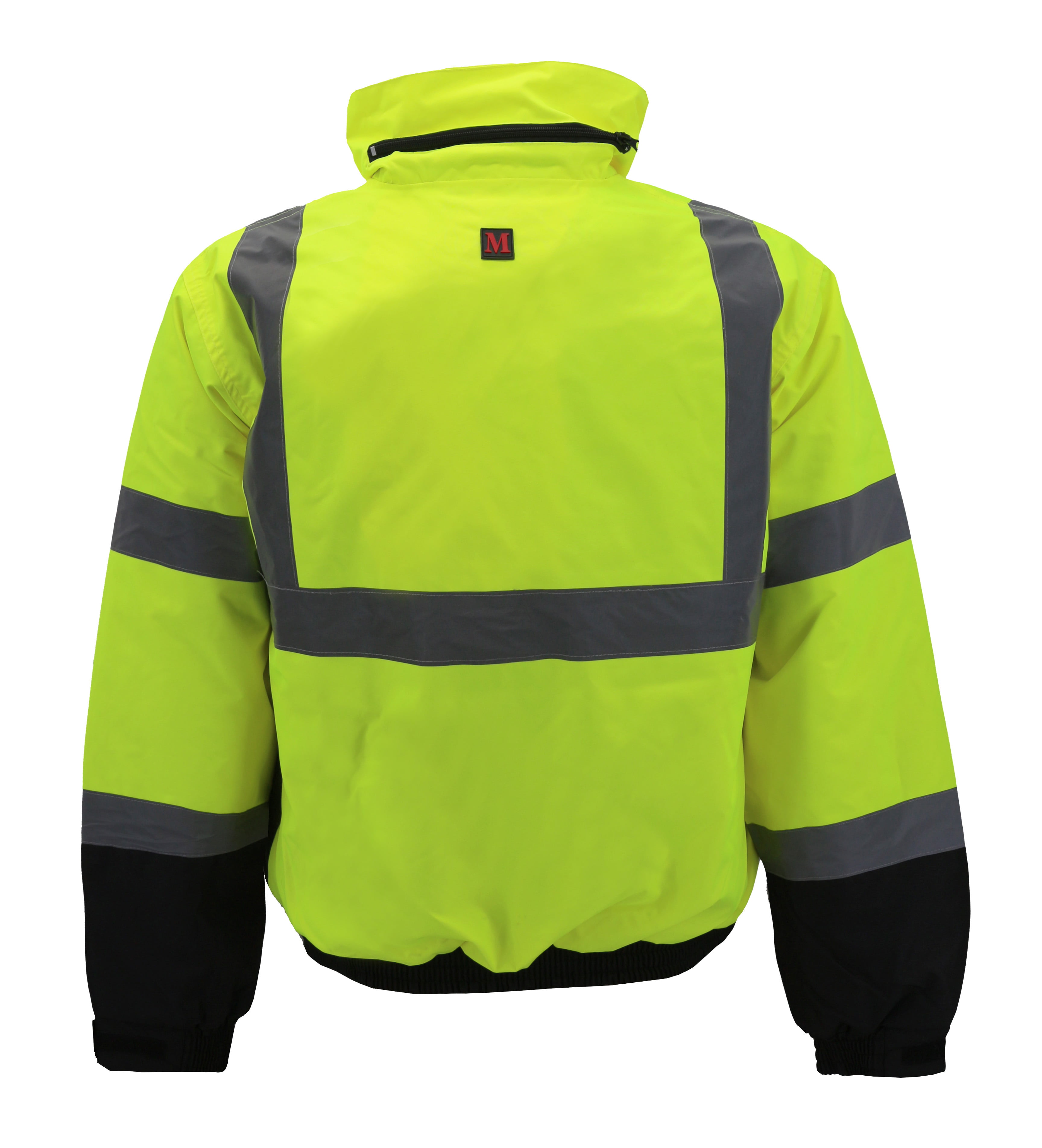  sesafety Reflective Jacket for Men, High Visibility Jackets for  Men, Safety Jackets for Men, Hi Vis Construction Bomber Jackets Waterproof  with Pockets and Zipper, Black Bottom, Class 3, Yellow, 5XL 