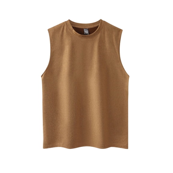 Sleeveless Shirts for Men Pullover Crewneck Tank Tops Mens Casual Solid Color Slim Breathable Basic Athletic Workout Undershirts Vests Top