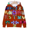 thumbnail image 3 of Sudadera con capucha y estampado de alfabeto de dibujos animados, estilo Harajuku, de manga larga, para niños y niñas, ropa informal para otoño, 3 of 5