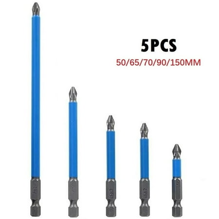 

5Pcs Magnetic Anti-Slip Drill Bit Ph2 Electric Screwdriver Bits Set Hand Tools