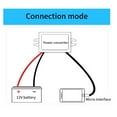 thumbnail image 4 of Voltage Converter, DC DC 12V to 5V 3A Car Voltage Converter, Micro USB Converter Voltage Step Down Regulator, Micro USB Converter for Car Smartphone, 4 of 8