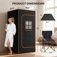 thumbnail image 3 of Sunyrisy Portable 1-Person Sauna Tent w/ 9 Heat Settings & 99-Minute Timer, 2 Windows, Powerful 1200W/3L Steamer, Includes Folding Chair, 5-Layer Insulated Waterproof Design, 3 of 8