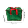 thumbnail image 3 of Christmas Ornament Storage Bag with Reinforced Handle and Double Zipper Decorative Ornament Storage Container Xmas Decoration Storage Box,Waterproof Oxford, 3 of 5