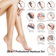 thumbnail image 6 of FVSA Nail Kit, 20 in 1 Pedicure Kit: Foot Scrub, Callus Remover, Cuticle Care, Toe Clippers, More for Manicure and Pedicure, 6 of 9